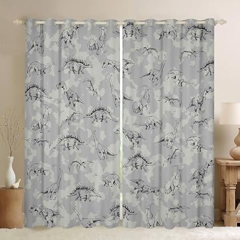 Dinosaur Curtains for Kids' Bedrooms Cover