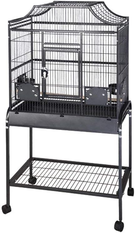 A&E Cage Co. Elegant Style Flight Cage, 28" x 18", Platinum, 1/2" (MA2818FL Platinum)