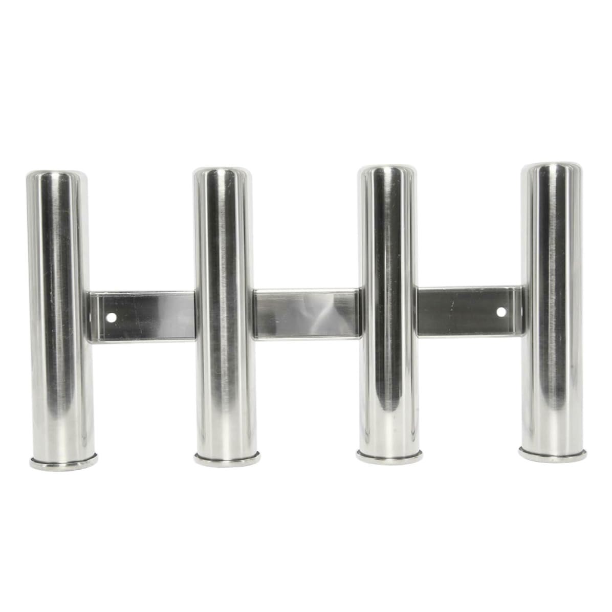 Supporto per Canne da Barca in Acciaio Inox, 4 Tubi Argento