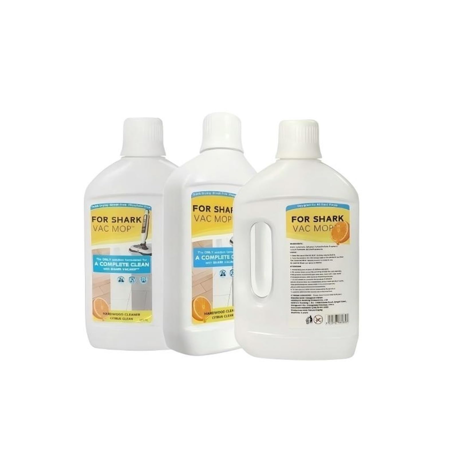 Solution De Nettoyage For Aspirateur For Parquets En Bois Dur 1L Au Parfum D'agrumes. Compatible Avec SHARK Matrix Plus, VM180, UM200, UM205, AV2001WD, AV2700ZE, AV2610WA(3pcs)