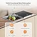 TECASA Stainless Steel In-Sink Dishwasher Combination, Countertop Dishwasher with High-Temp Sanitizing, Air-Dry Function, Space-Saving Design for Modern Kitchens, Hyperwash Elite - Right Dish-washer