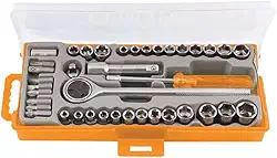 JOGO DE BITS E SOQUETES COM CHAVE CATRACA 40 PEÇAS SPARTA