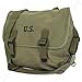 MILITARIA STUFFS U.S. WW2 M1936 Musette Bag w/Shoulder Strap,WWII Shoulder Messenger Bag, Vintage Tactical Bags Military Crossbody Haversack (Green)