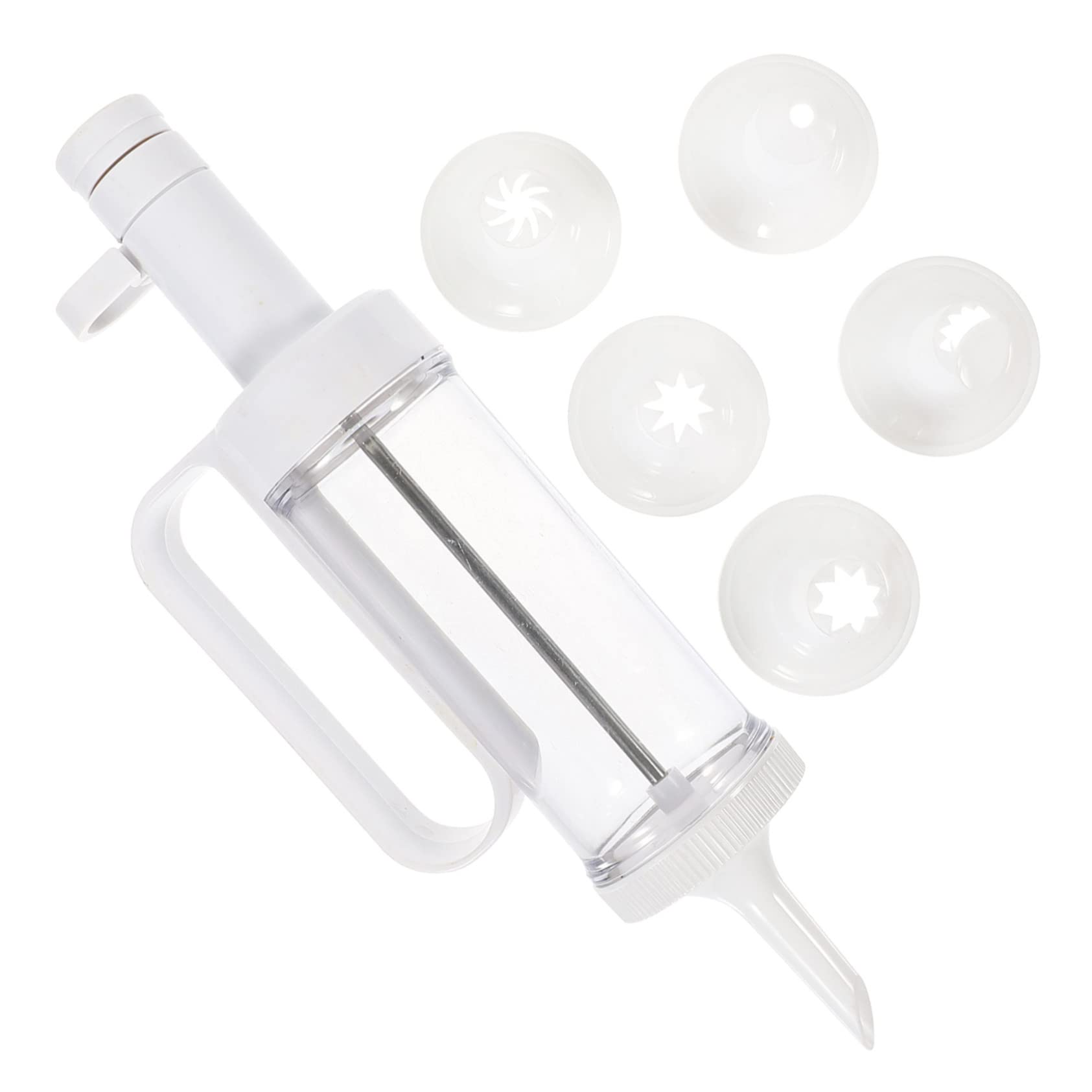 GRIRIW Baking Tool Baking Supply Cookie Press Cake Piping Kit Cupcake Injector Handle Crank for Easy Use