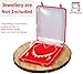atorakushon Jewelry Set Velvet Box Necklace Pendant Earring Ring Bracelet Pearl Storage Holder Display Box for Wedding Engagement Anniversary Red