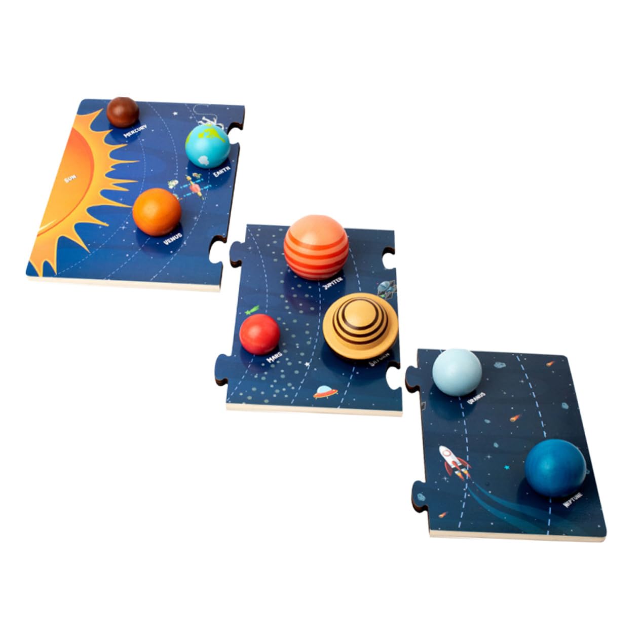 Rompecabezas de Planetas 1 Juego de Madera Sistema Solar