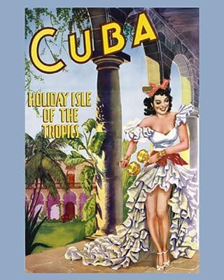 EuroGraphics Cuba - Holiday Isle of The Tropics (1950) Vintage Travel Reproduction Poster (16 x 20)