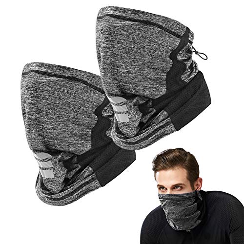 Cooling Neck Gaiter with Drawstring Breathable Face Cover Lightweight Face Scarf Cooling Bandana (Grey&Grey) Cooling Neck Gaiter with Drawstring Breathable Face Cover Lightweight Face Scarf Cooling Bandana (Grey&Grey)