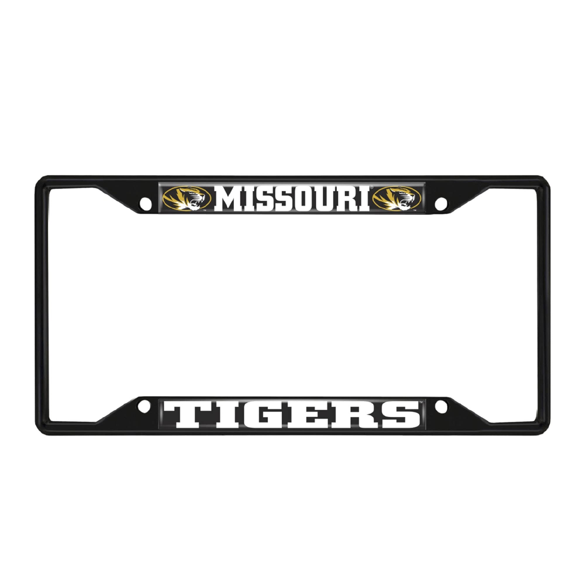 FANMATS 31267 Missouri Tigers Metal License Plate Frame Black Finish
