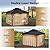 COSIEST 10x12FT Cedar Wood Gazebo, Outdoor Hardtop Gazebo with 2-Tier Galvanized Steel Roof, Netting & Curtains, Wooden Gazebo Pavilion for Patio Backyard Deck Lawn