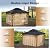 COSIEST 10x12FT Cedar Wood Gazebo, Outdoor Hardtop Gazebo with 2-Tier Galvanized Steel Roof, Netting & Curtains, Wooden Gazebo Pavilion for Patio Backyard Deck Lawn
