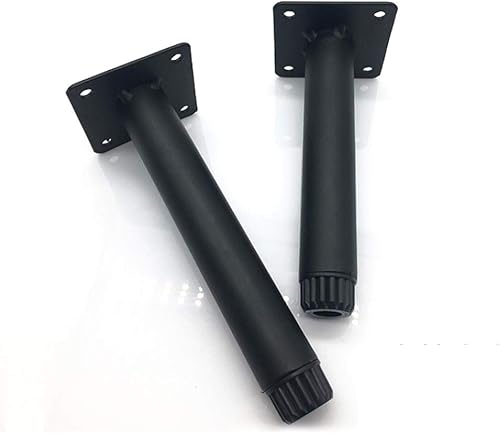 Miniatura 6 de Patas rectas de metal para muebles de armario, patas de sofá ajustables, patas de repuesto para armarios de baño/mesa de café, 0.787 in ajustable,