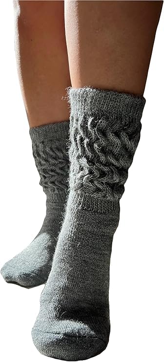 Image of Therapeutic Alpaca Socks, Unisex Cozy Winter Warm Gear, Breathable Soft Comfy Garment Foot Clothing for Men & Women