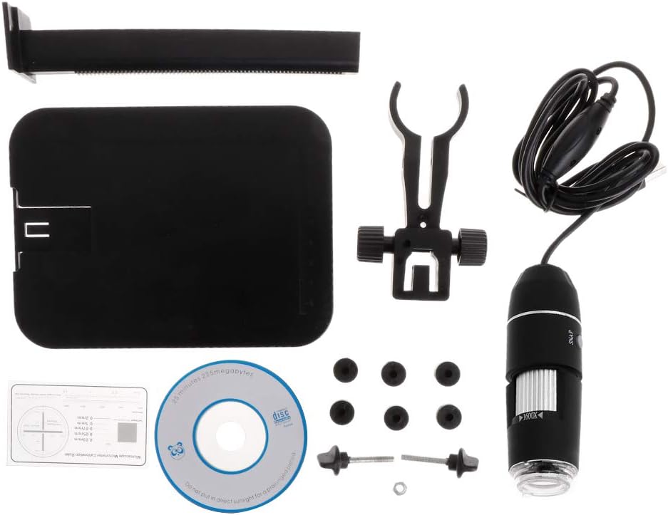 High Definition 1600X 8LED USB Digital Microscope Magnifier Camera Endoscope with Ruler Bracket Holder