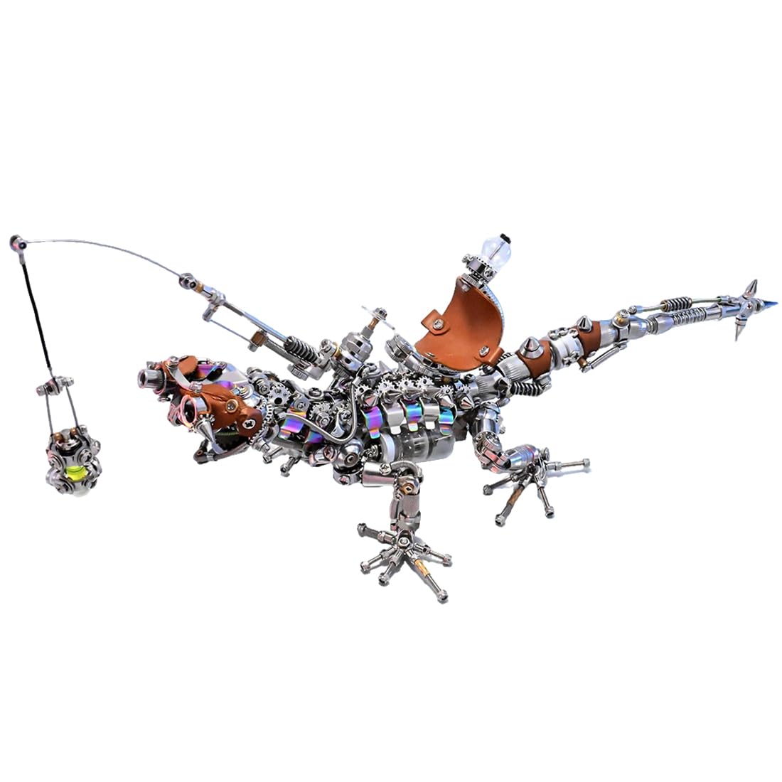 3D Metal Puzzle Lizard Steampunk Mechanical Model Kit, 1100PCS DIY Assembly Display Full Metal Creative Home Decor Collectible Model Gift for Collectors