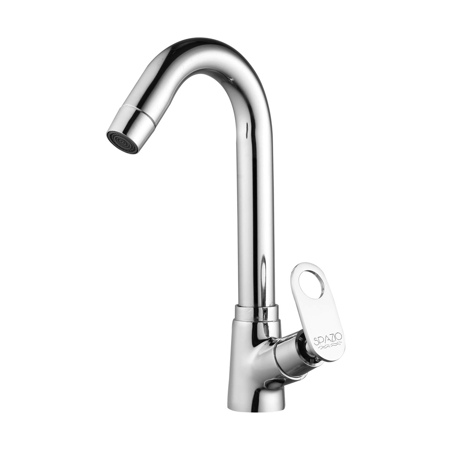 SPAZIO Prime Brass Body Swan Neck Pillar Cock Brass Chrome Plated/Wash Basin Tap / 360 Degree Moving Spout Tap/Bathroom Tap/Quarter Turn Tap/Water Foam Flow Tap (B08LD6JZVC) Amazon Price History, Amazon Price Tracker