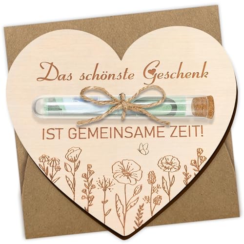 Zeit statt Zeug Gutschein, Geldgeschenk Hochzeit mit Umschlag, Geldgeschenk Weihnachten...