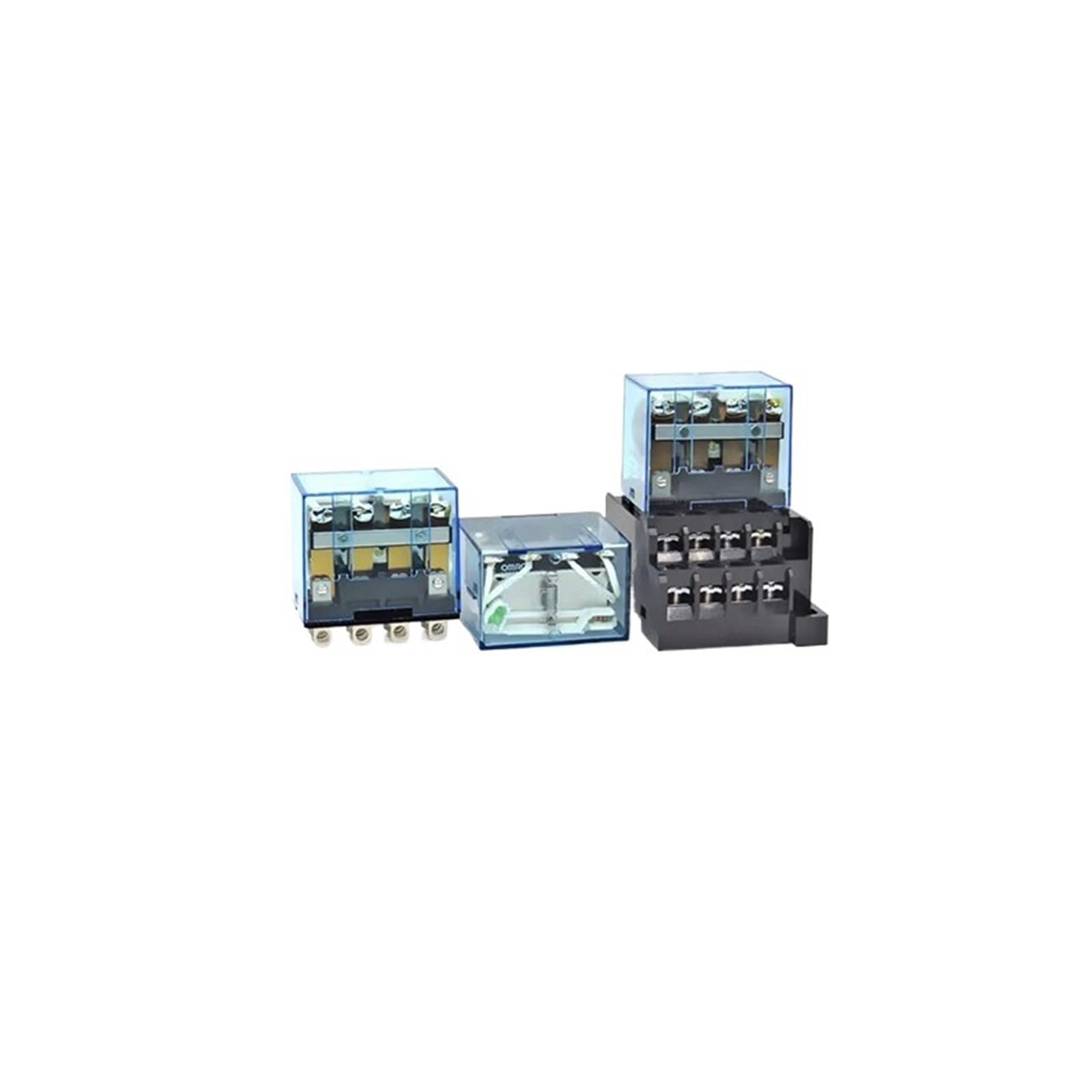 Relés Relé intermedio de Potencia electromagnética 12 V CC, 24, 110, 14 Pines Ancho, 4 Abiertos y Cerrados, 10 A, LY4N-J(LY4N J DC24V)