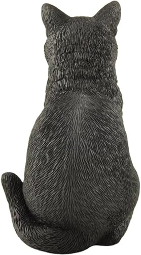 Miniatura 10 de Figura de gato sentado gris de 3 pulgadas, regalos para amantes de los gatos, regalos para amantes de los gatos para mujeres, regalos para amantes