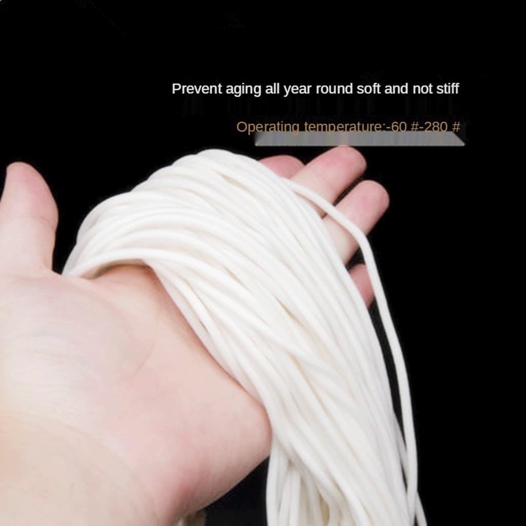 Silicone Foam Seal Strip, Tira De Sellado Espuma Silicona Varios Tamaños(Dia. 8mm(10meters))