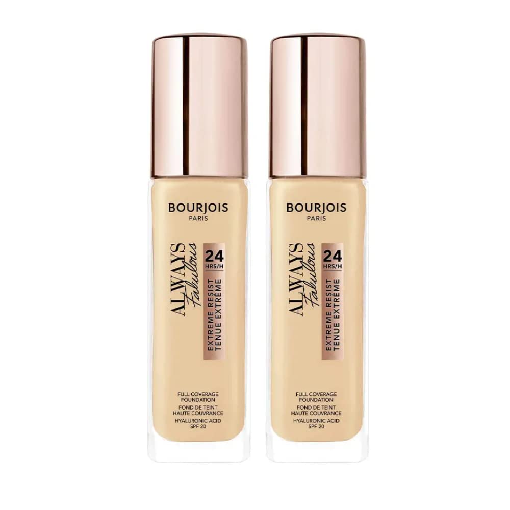 2 x Bourjois Always Fabulous 24hr Extreme Resist Foundation - 110 Light Vanilla
