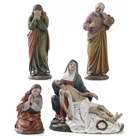 Paben - Juego de 4 estatuas de deposición de Jesús de la Cruz Pesebre Cover