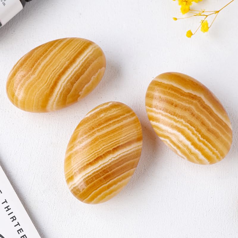 Namzi 2 Pieces of Natural Yellow Crystal raw Stone, About 6cm Long, hot Compress Stone, Aromatherapy Stone, Expansion Stone, Fish Tank Decoration Stone, Home Decoration Piece