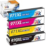 Starink Comaptible Ink Cartridge Replacement for 970XL 971XL Work with Officejet Pro X451 X476 X551 X576 Printers 4 Pack (1 Black 1 Cyan 1 Magenta 1 Yellow) (4PK)