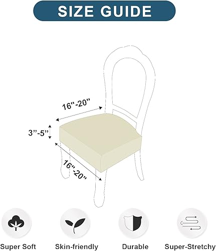 Miniatura 4 de Genina Fundas de asiento impermeables para sillas, fundas de asiento para sillas de comedor, fundas para sillas de cocina, fundas para sillas de
