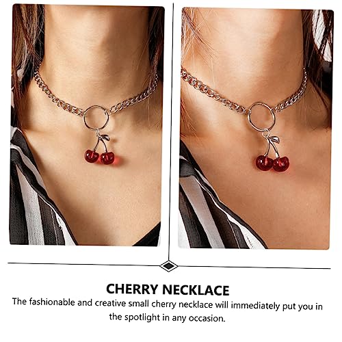 Collier pendentif cerisier chic en alliage élégant pour femmes - 3