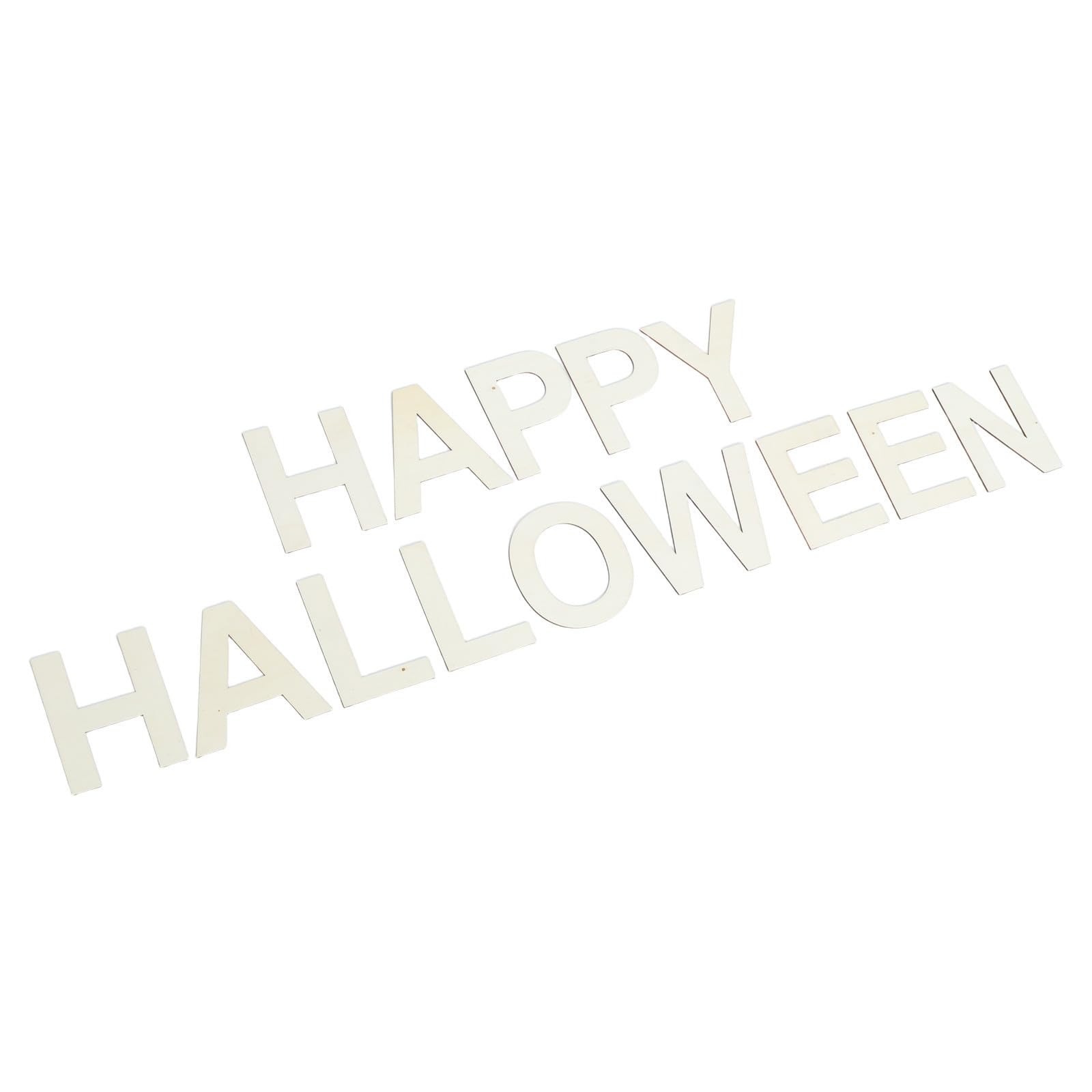 Tofficu 5 Juegos Pintar Happy Halloween, Set de 11cm para Manualidades | Color Beige, Diseño Temática Halloween, Colgantes Reutilizables para Hogar