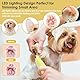 Pfotentrimmer für hunde mit LED-Licht, Haustierhaarschneider, Profi Hundetrimmer, Schermaschine Hund Pfoten Leis Hundeschermaschine für Hunde Katzen Pfoten, Augen, Ohren, Gesicht, Körper (Gelb)