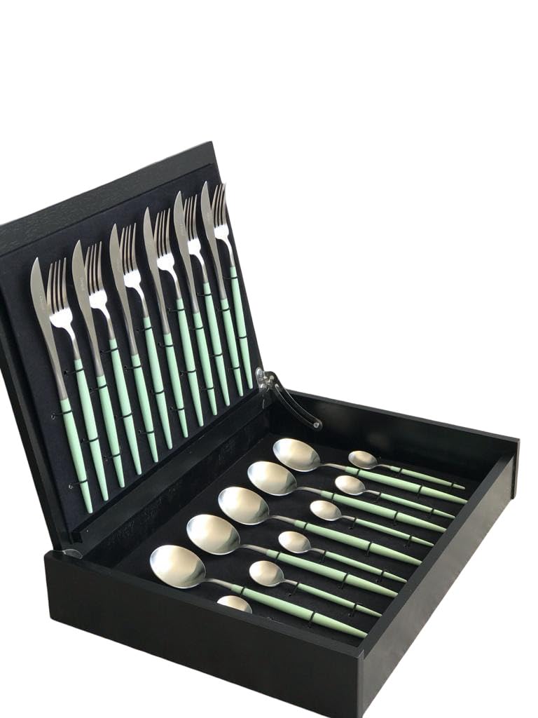 Cutipol Goa Celadon Ménagère 24 pièces en acier inoxydable