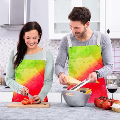 Tablier de serveuse multicolore pour pâtisserie et restaurant