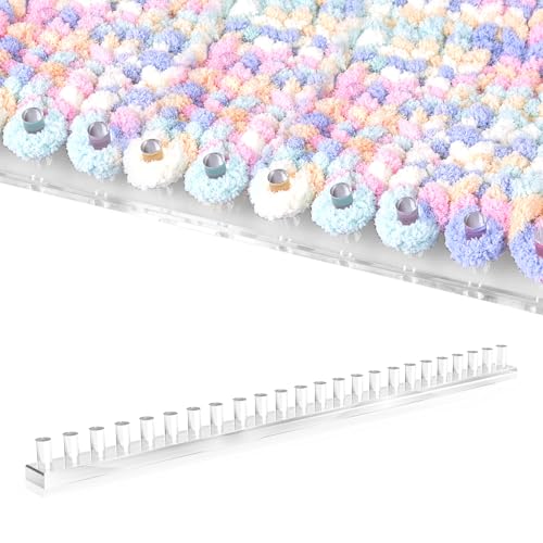 Image of 47 inch Acrylic Chunky Blanket Loom DIY Throw Blankets Knitting Loom Installation-Free, No Needles Required, Beginner-Friendly Yarn Craft for Home Decor
