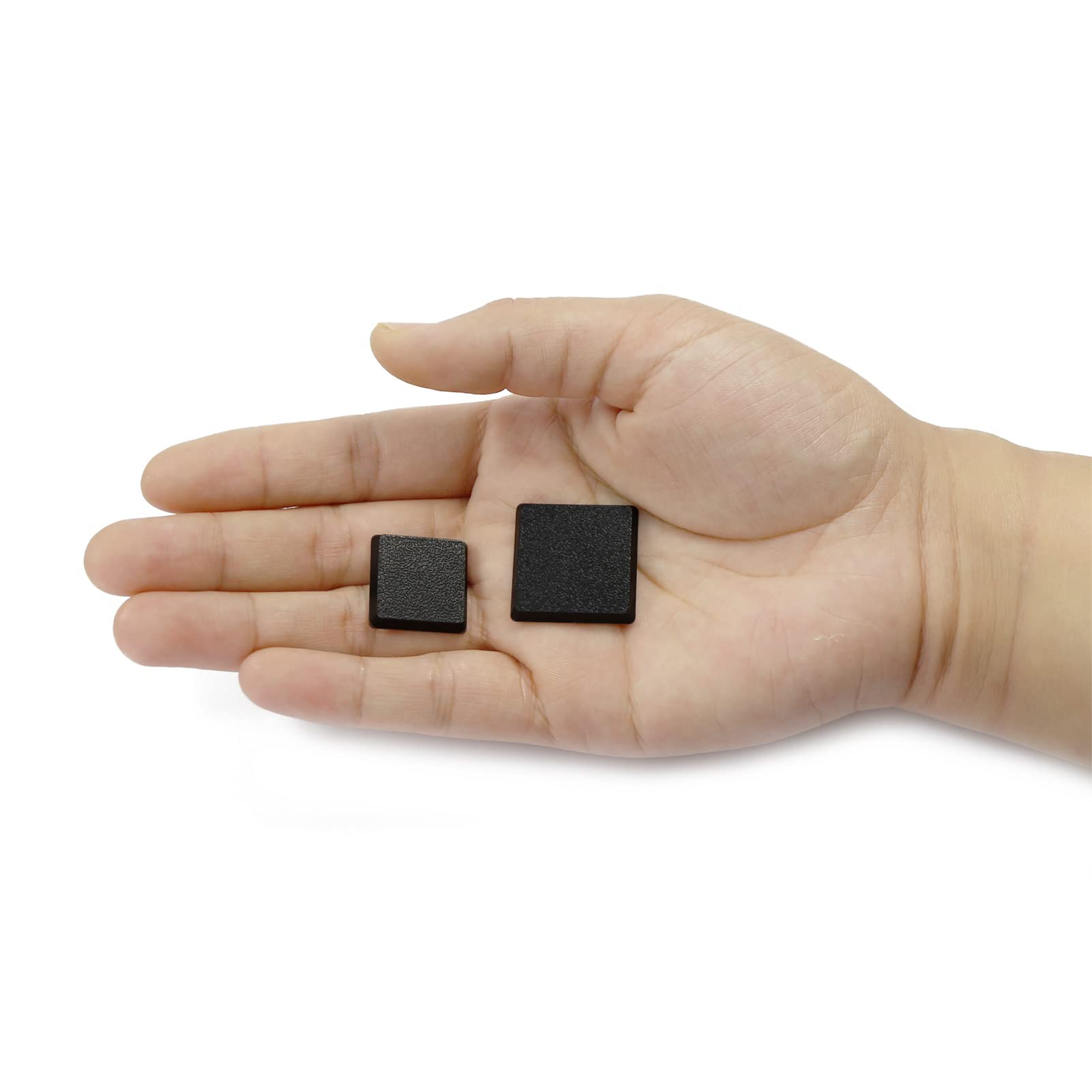 Evemodel Plastic Model Bases - 25x25mm Square Black ABS Bases For Wargame & Miniatures (100 Pcs)