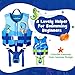 Welebar Kids Swim Vest, Toddler Floaties with Adjustable Safety Strap Swimming Aids Child Float Swimsuit for Boys and Girls Age 2-10 Years Old/22-88lbs