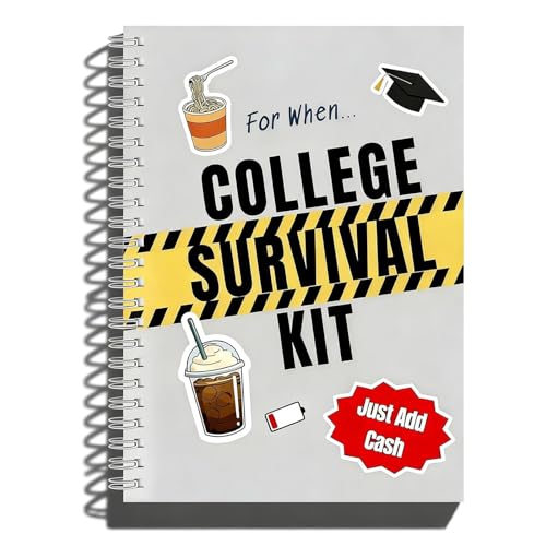 College Survival Kit Gift Card Book College Graduation Gift Card Holder Book Funny Interactive Pages Money Cash Holder Back to School Student Care Package Idea