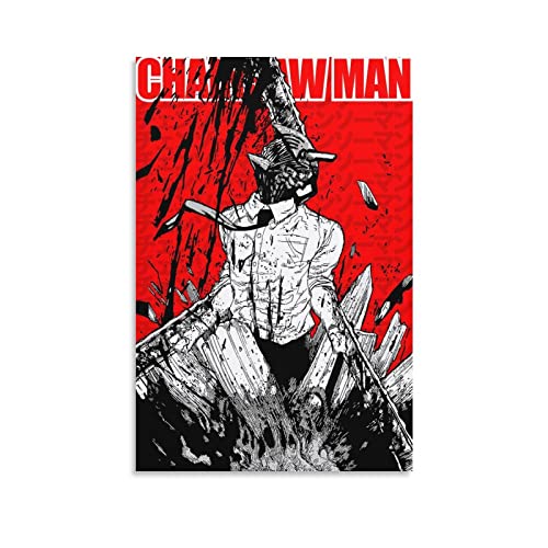 Anime Poster Chainsaw Man Poster Wall Art Poster Scroll Canvas Painting Picture Living Room Decor Home 20x30inch(50x75cm) Cover
