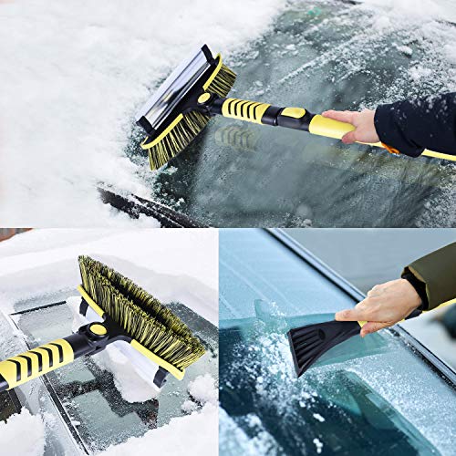 LOFTEK Car Snow Brush and Ice Scraper-37.8\" to 50.6\" Extendable, Detachable, Durable Winter Tool with Squeegee, Foam Grip-for Removing Snow and Ice on Car Trunk SUV Window Windshield - Thumbnail 4