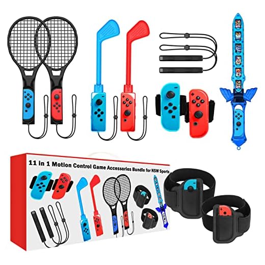 Switch Sports Accessories - CODOGOY 11 in 1 Switch Sports Accessories Bundle for Nintendo Switch Sports, Family Accessories Kit Compatible with Switch/Switch OLED Sports Games