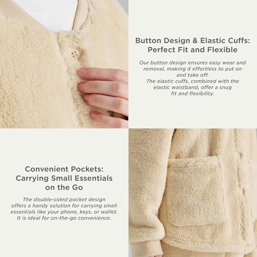 Bedsure Fleece Womens Pajama Sets, Fuzzy Pajama Loungewear, 2 Piece Winter Sherpa Sleepwear Soft Cozy Long Sleeve Outfits3