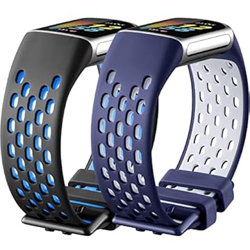Maledan Pulseira compatível com Fitbit Charge 5/Charge 6 para homens e mulheres, acessório esportivo de substituição para Fitbit Charge 5/Charge 6 Advanced Fitness Tracker Smartwatch, pequena