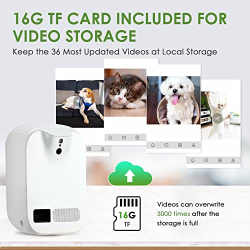 CENGCEN Pet Monitoring Camera Dog Treat Dispenser Two-Way Audio HD WiFi Dog Camera with 130° View, Remote Tossing App… - Image 3