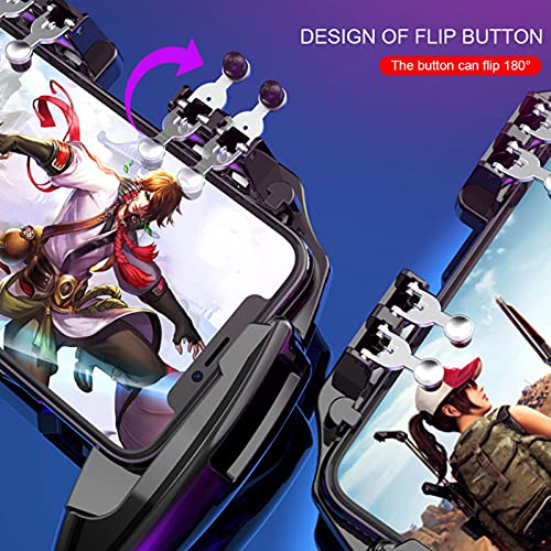 Cement Controle De Jogo Móvel Com Ventilador De Resfriamento 4 Gatilho 6 Operação De Dedo L1R1 L2R2