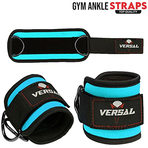 VERSAL Ankle Straps for Cable Machines Attachment Gym Ankle Cuff 7mm Padded Double D Weight Lifting Ankle Strap for Men Women,Glute Workouts,Leg Extensions,Curls,Booty Hip Abductors (Single - Image 4