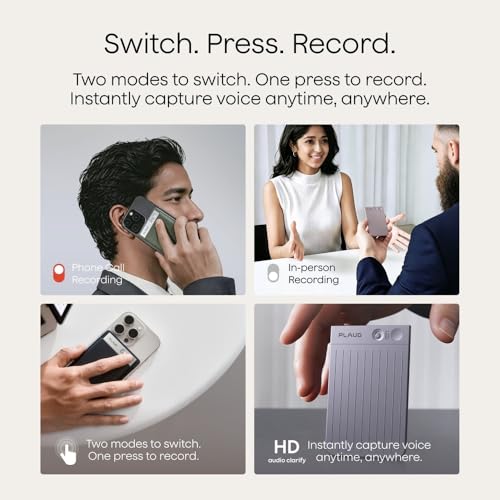 Image of Plaud Note AI Voice Recorder Device /Dictaphone w /Case App Control AI Transcribe & Summarize Support 112 Languages 64GB Digital Audio Recorder Note Taker for Lectures Meetings Calls, Starlight