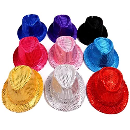 Unisex Glitter Sequins Hat Cap Children Show Hat Kids Gift Charm Dance Use Dance Show Party Jazz Hat for Girls Boys3