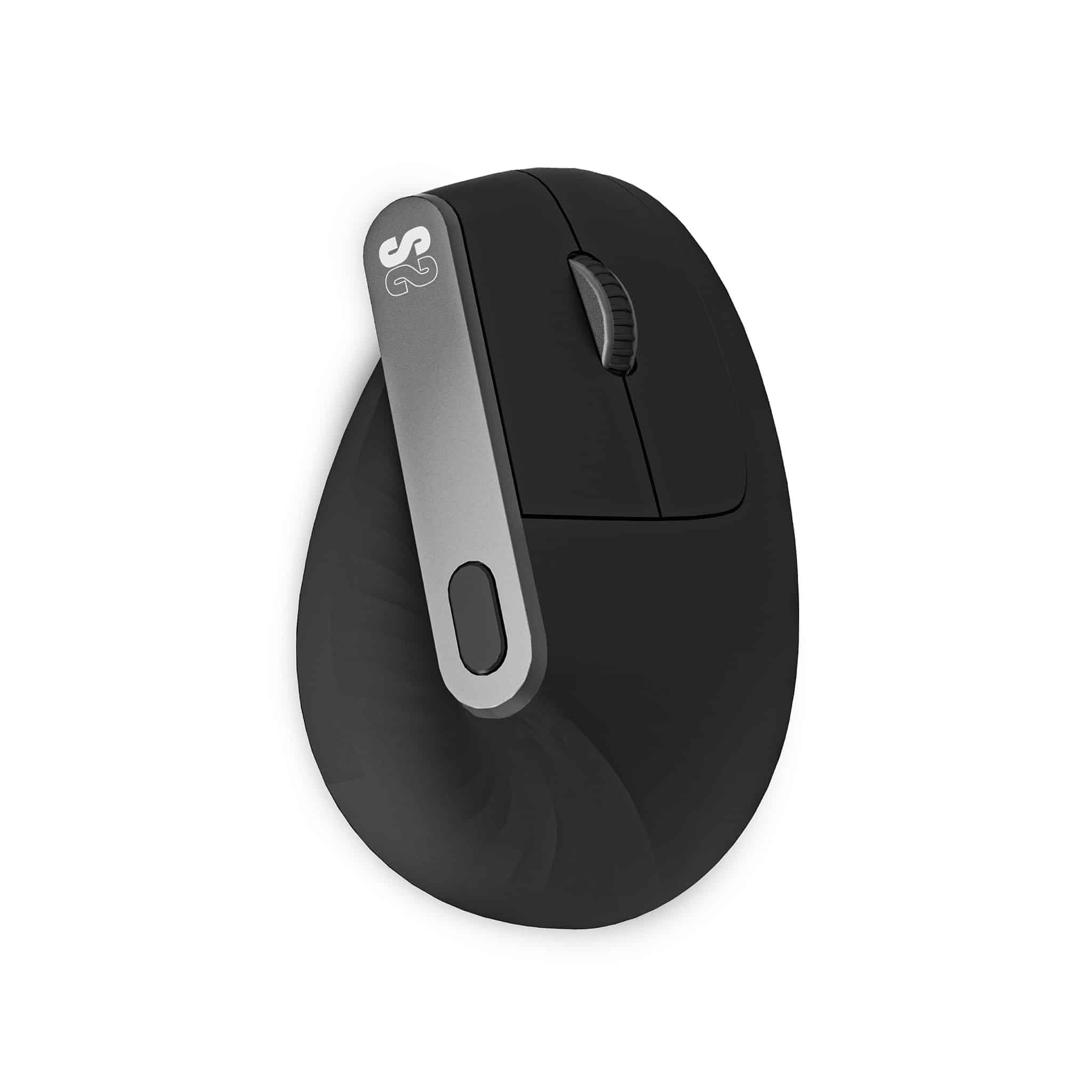 Ratón Ergonómico Inalámbrico Subblim Nature Vertical Ergo Dual Battery/ Batería Recargable/ Hasta 4000 DPI/ Negro