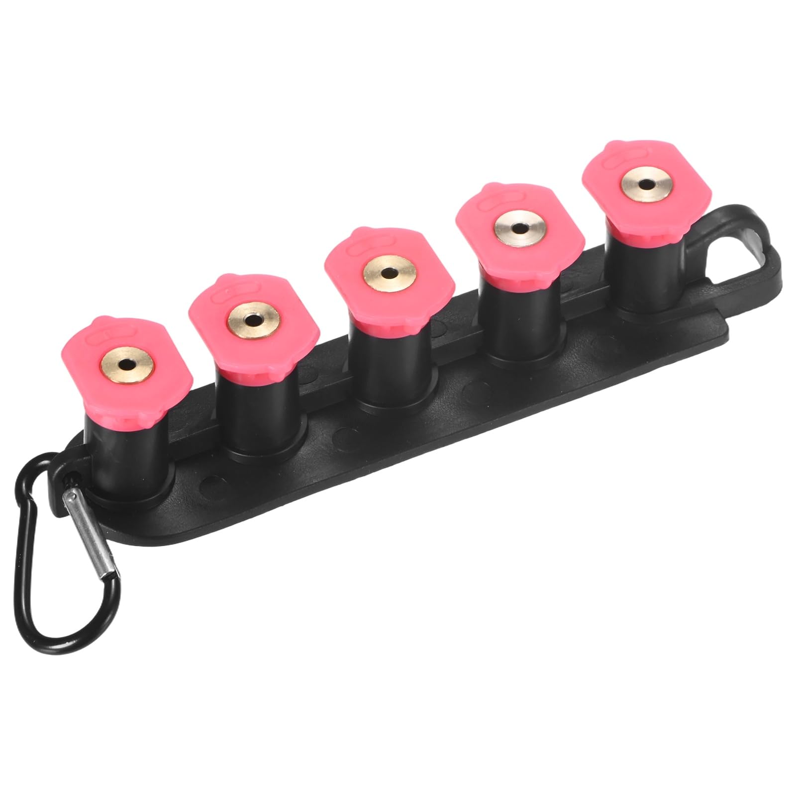 M METERXITY 5-Pack Pressure Washer Nozzle Tips with Holder, 1/4 Inch Quick Connect, 4000PSI SOAP Power Washer Nozzle Tips for Car/Wall/Exterior Surface Cleaning, Orifice 2.5 [Pink]